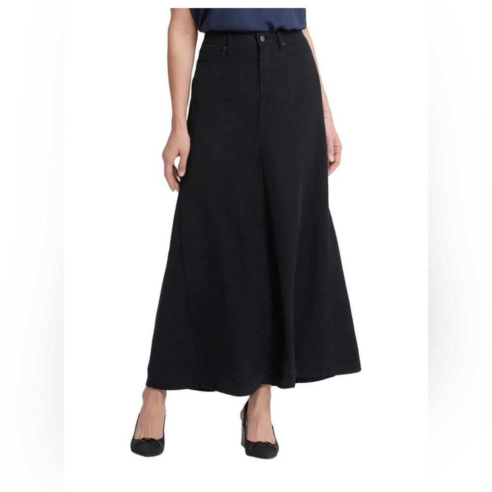 NYDJ Lifttuck Classic Black Maxi Skirt Size L